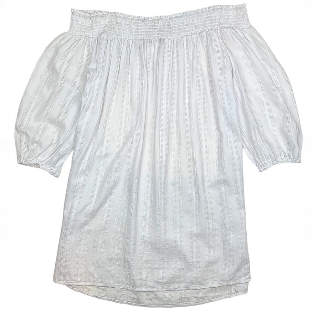 Ralph Lauren Smocked Off-The-Shoulder Cover-Up - Picture 9 of 14